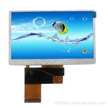 4.3 Inches TFT LCD Module with 480 x 272 Pixels, 7 LEDs Serial Connection, Backlight, RGB Interface